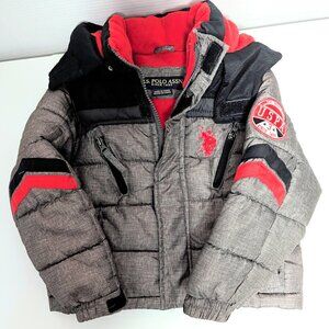 NWOTS Polo Association small (4) boys puffer coat w/ removable hood & Polo Logo